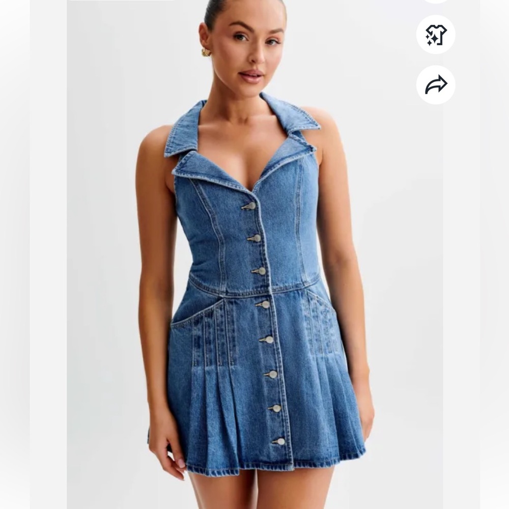 Meshki porter collar mini dress
